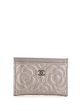Chanel Classic Card Holder Camellia Goatskin (view 1)