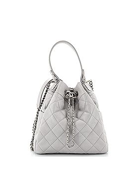 Chanel CC Chain Drawstring Bucket Bag Quilted Caviar Small (view 1)