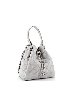 Chanel CC Chain Drawstring Bucket Bag Quilted Caviar Small (view 2)