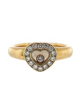 Chopard Happy Diamonds Heart Ring 18K Yellow Gold with Diamonds and 1 Floating Diamond (view 1)
