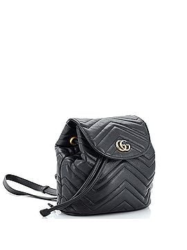 Gucci GG Marmont Drawstring Backpack Matelasse Leather Mini (view 2)