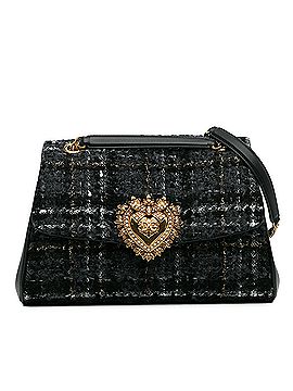 Dolce & Gabbana Tweed Chain Devotion Shoulder Bag (view 1)