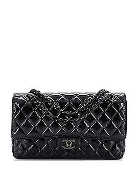Chanel So Black Classic Double Flap Bag Quilted Shiny Crumpled Calfskin Medium (view 1)