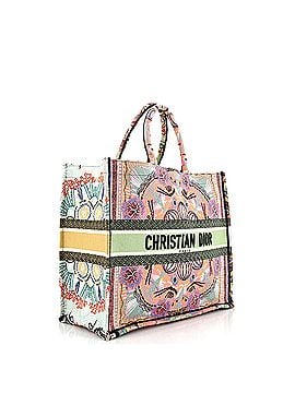 Christian Dior Book Tote Embroidered Canvas Large (view 2)