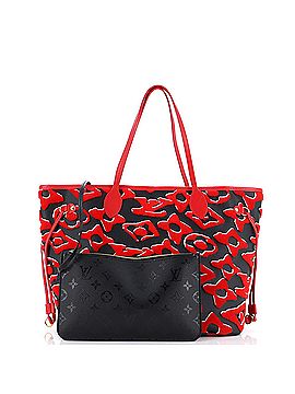 Louis Vuitton Neverfull NM Tote Limited Edition Urs Fischer Tufted Monogram Canvas MM (view 2)