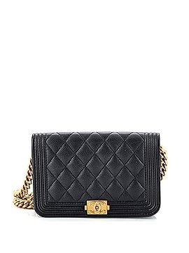 Chanel Boy Wallet on Chain Quilted Caviar Mini (view 1)