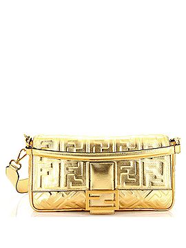 Fendi Baguette NM Bag Zucca Embossed Leather Large (view 1)