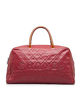Chanel Quilted Caviar Grand Logo Duffle Bag (view 1)