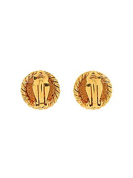 Chanel Vintage CC Round Clip-On Earrings Metal (view 2)