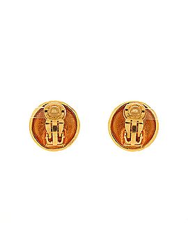 Chanel Vintage CC Round Clip-On Earrings Metal (view 2)