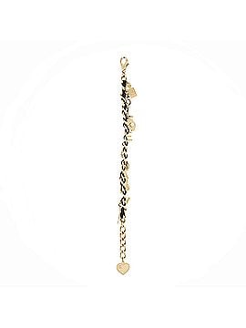 Chanel Letters Emoji Charms Woven Chain Bracelet Metal and Leather with Crystals and Faux Pearl (view 2)