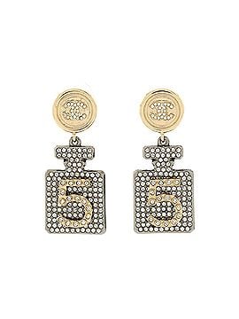 Chanel No.5 Perfume Bottle Drop Earrings Metal with Crystals (view 1)