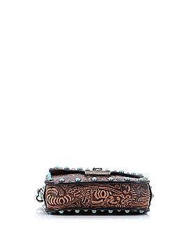 Valentino Garavani Rolling Rockstud Crossbody Bag Santeria Embossed Leather with Cabochons Small (view 2)
