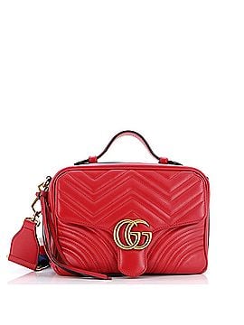 Gucci GG Marmont Zip Around Camera Bag Matelasse Leather Small (view 1)
