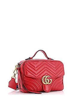 Gucci GG Marmont Zip Around Camera Bag Matelasse Leather Small (view 2)