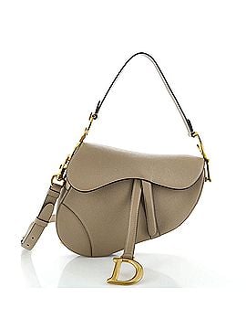 Christian Dior Saddle Handbag with Strap Leather Medium (view 1)