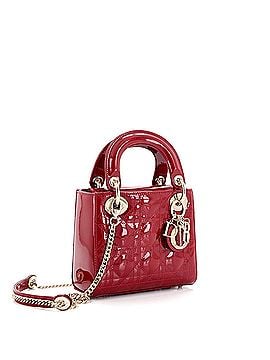 Christian Dior Lady Dior Chain Bag Cannage Quilt Patent Mini (view 2)