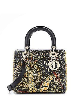 Christian Dior Animals Lady Dior Bag Embroidered and Beaded Leather Medium (view 1)