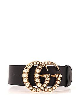Gucci Pearly GG Marmont Belt Leather Extra Wide (view 2)