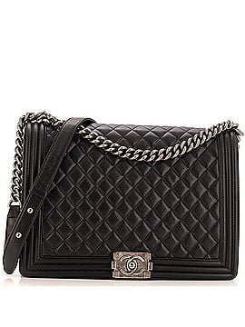 Chanel Boy Flap Bag Quilted Calfskin Large (view 1)