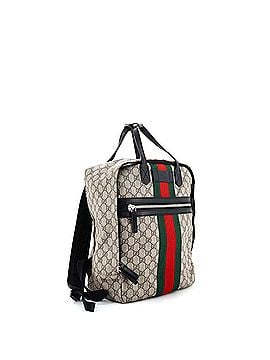 Gucci Web Zip Handle Backpack GG Coated Canvas (view 2)