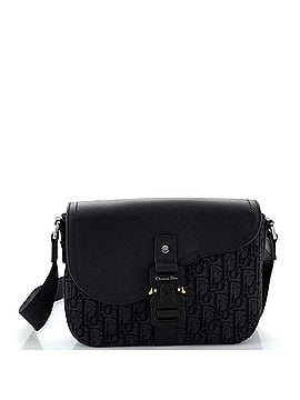 Christian Dior Saddle Buckle Flap Messenger Bag Oblique Canvas and Leather Medium (view 1)