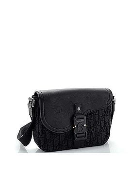 Christian Dior Saddle Buckle Flap Messenger Bag Oblique Canvas and Leather Medium (view 2)