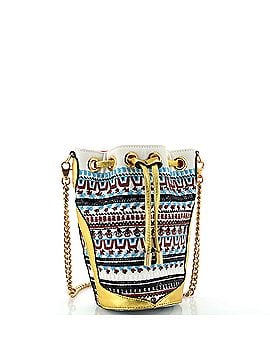 Christian Louboutin Loubiphore Bucket Bag Embroidered Canvas (view 2)