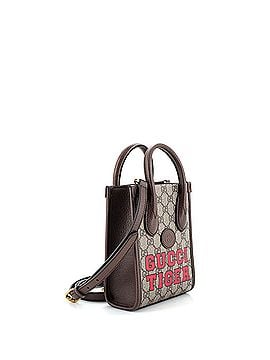 Gucci Interlocking G Patch Tote Printed GG Coated Canvas Mini (view 2)