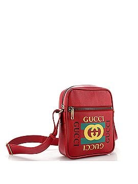 Gucci Logo Zip Messenger Bag Printed Leather Small (view 2)