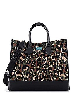 Dolce & Gabbana Shopping Tote Printed Canvas with Leather Large (view 1)