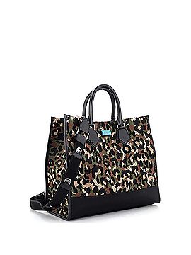 Dolce & Gabbana Shopping Tote Printed Canvas with Leather Large (view 2)