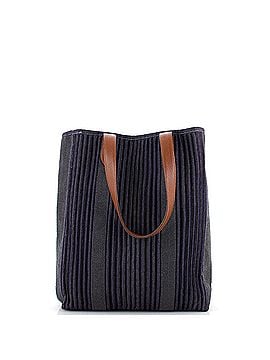Hermès Calicut Cabas Tote Ribbed Canvas with Leather (view 2)