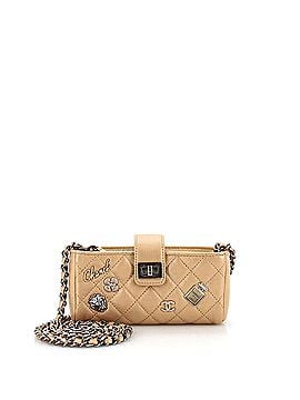 Chanel Lucky Charms Reissue Chain Phone Holder Crossbody Bag Quilted Aged Calfskin Mini (view 1)
