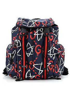 Gucci Techpack Backpack GucciGhost Print Canvas (view 1)