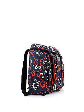 Gucci Techpack Backpack GucciGhost Print Canvas (view 2)