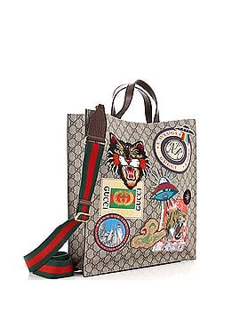 Gucci Courrier Convertible Soft Open Tote GG Coated Canvas with Applique North South (view 2)