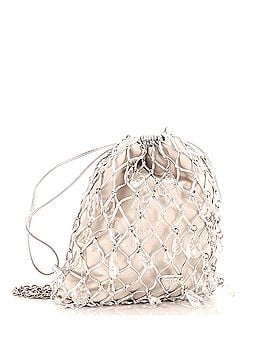 Prada Fishnet Chain Crossbody Bag Woven Leather and Satin with Crystals (view 2)
