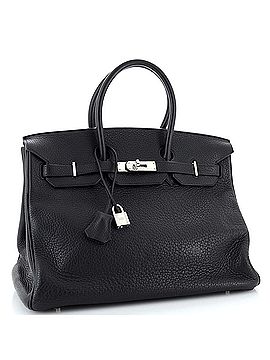 Hermès Birkin Handbag Black Clemence with Palladium Hardware 35 (view 2)