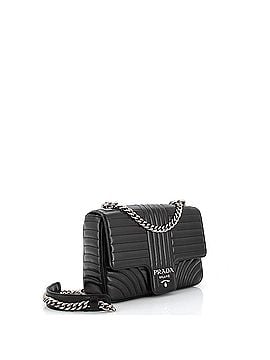 Prada Chain Flap Shoulder Bag Diagramme Quilted Leather Large (view 2)