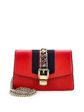 Gucci Sylvie Chain Shoulder Bag Leather Super Mini (view 1)
