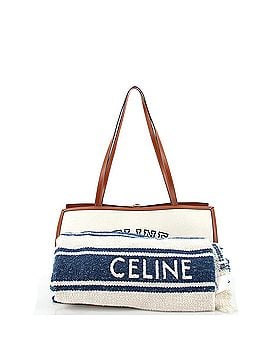 Céline St. Tropez Towel Carrier Tote Bag Canvas with Leather (view 2)