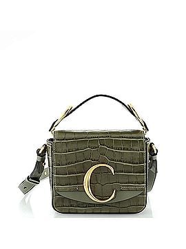 Chloé C Double Carry Bag Crocodile Embossed Leather Mini (view 1)