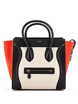 Céline Tricolor Luggage Bag Canvas and Leather Mini (view 1)