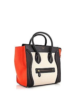 Céline Tricolor Luggage Bag Canvas and Leather Mini (view 2)