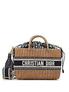 Christian Dior Basket Bag Wicker and Oblique Canvas Large (view 1)
