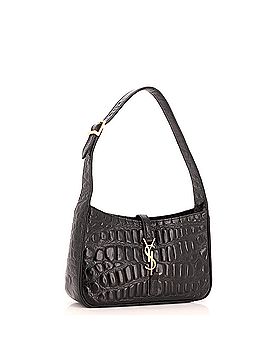 Saint Laurent Le 5 a 7 Hobo Crocodile Embossed Leather Small (view 2)