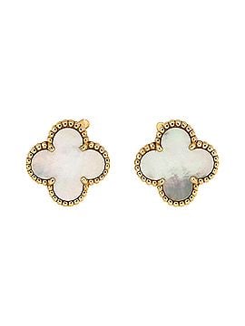 Van Cleef & Arpels Vintage Alhambra Earrings 18K Yellow Gold and Mother of Pearl (view 1)