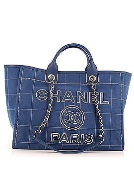 Chanel Deauville NM Tote Square Stitched Canvas Medium (view 1)