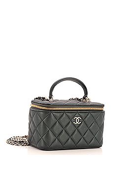 Chanel Classic Top Handle Vanity Case with Chain Quilted Lambskin Small (view 2)